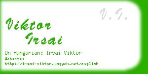 viktor irsai business card